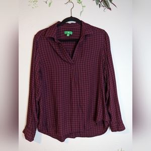 Plaid Longe Sleeved Blouse